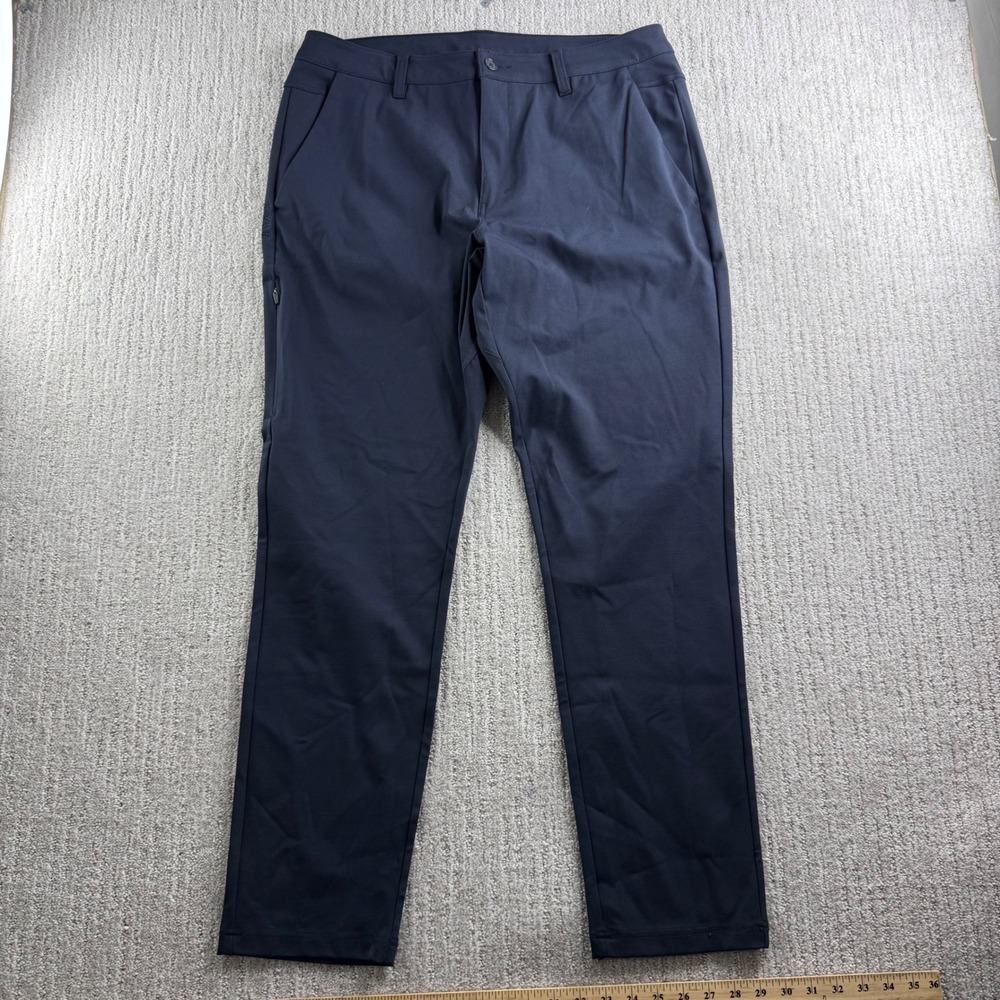 BYLT Premium Basics Mens Everyday Pant Navy Blue Size 38 Straight Leg Chino